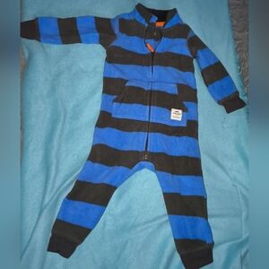 Striped Blue and Black Kids One Piece